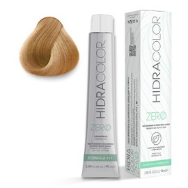 HIDRACOLOR - Tinte Permanente para Cabello Zero Color 9 Rubio Clarísimo 90ml, sin Amoníaco, Cubre Canas, Miel y Aloe Vera, Gran Duración y Humectación, Coloración Cabello, Aporta Sedosidad y Brillo