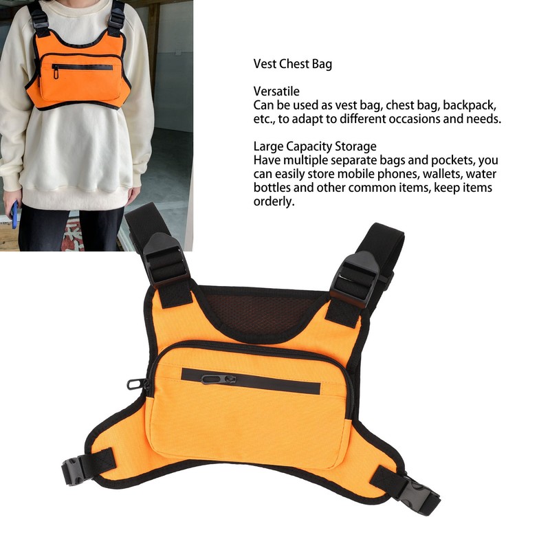 Outdoor Sports Chest Bag Fashionable Large Capacity Vest Chest Pack