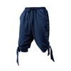 Heyigrow Mens Pirate Shorts Renaissance Viking Costume, Medieval Lace-up Banded