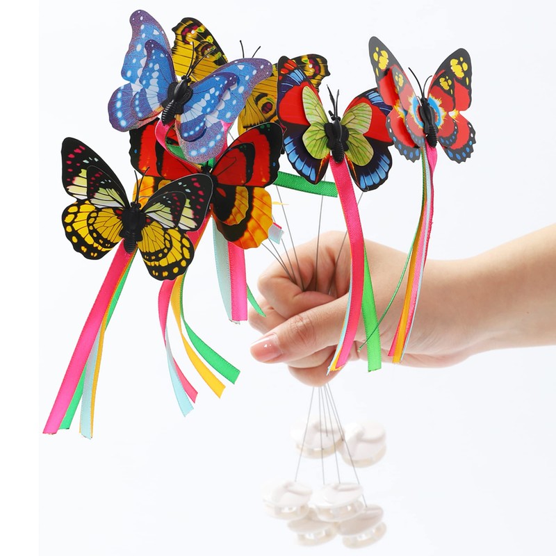 Vealind Interactive Indoor Cat Toy with 360° Rotating Butterfly (Butterfly