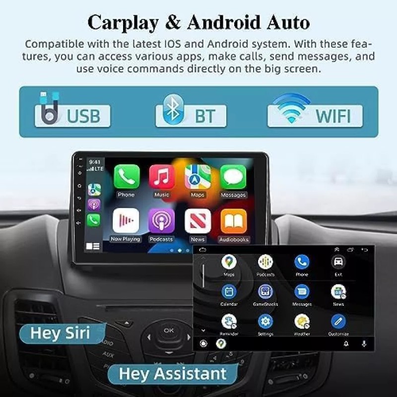 LeeKooLuu Apple Carplay For Ford Fiesta 2009-2014 Car Stereo Radio