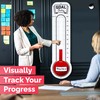 Fundraising Thermometer Chart Goal Tracker | Dry Erase Goal Setting