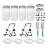 4 Large 1000ML Wide Mouth Mason Jar Sprouting Kit, with