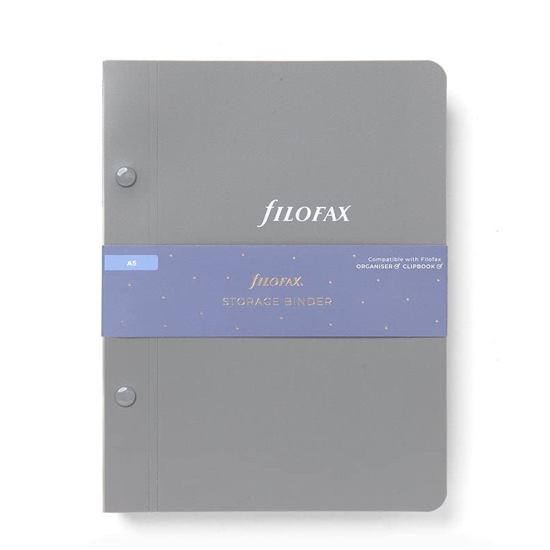 FILOFAX Personal Size Organizer Refill Storage Binder, 7.08-inch Height, Grey