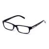 Foster Grant Classic Men's Black Rectangular Reading Glasses with Soft
