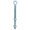 Swing Gate Long Eye Bolts Hinge + Nuts Adjustable Zinc