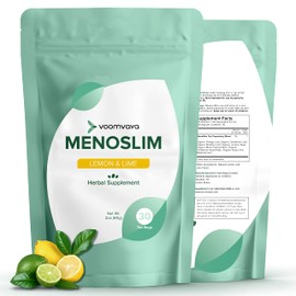 VoomVaya MenoSlim Tea - Hormone Balance Tea, Perimenopause & Estrogen Supplement for Women - for Bloating, Hot Flashes, Night Sweats & Meno-Belly - Lemon Lime Flavor - 30 Teabags