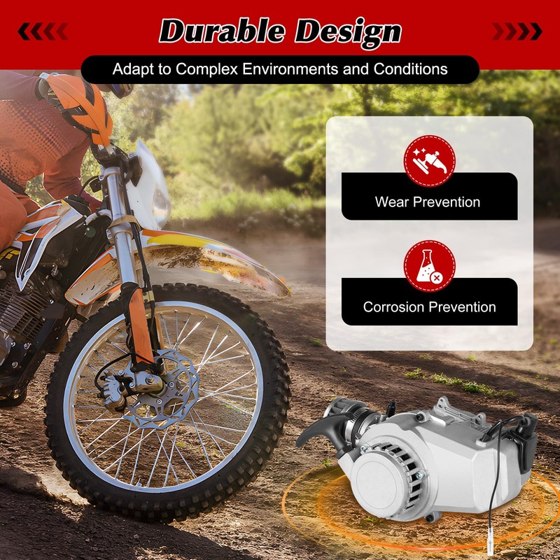JAYGOVAN 49cc 50cc 2 Stroke Racing Engine Motor, Gasoline Engine
