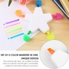 TYGFRT 2 Five-Pointed Star Highlighter Pens, 100 Index Stickers, Five-Pointed