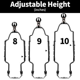 Lamp Shade Holder,lamp Harp,lamp Parts,lamp Kit - Lampshade Bracket With 3/8 Standard Saddle For Table And Floor Lamp Finials Bracket Light Fitting (1pcs, Black)