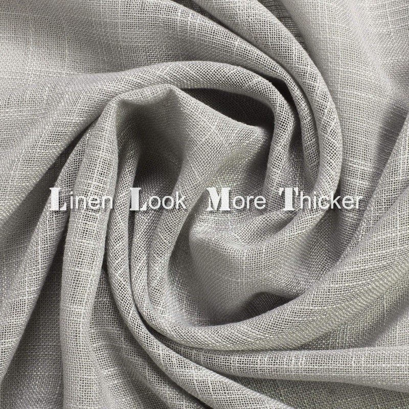 VOILYBIRD Palma Linen Textured Semi Sheer Curtains for Living Room