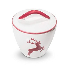 Gmundner Keramik Manufaktur 0320DZGO09 Gourmet Sugar Bowl Diameter 9 cm Bordeaux Red