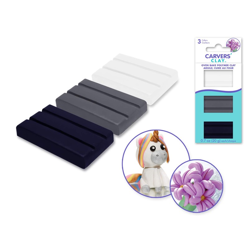 Carvers' Oven Bake Polymer Clay - 2.1 Oz - Black,