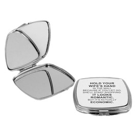 Sam Sandor - Hold your wife's hand in the Mall - Square Compact Mirror Personal Mirror