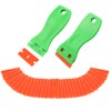 Unlorspy Plastic Razor Blades Scraper Tool, 2Pcs Green Scraper Tool