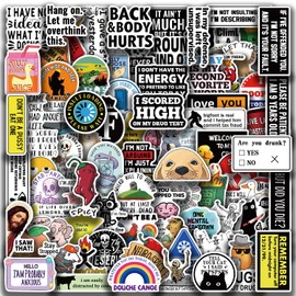 Bulk Funny Adults Stickers 100 PCS Snarky Meme Stickers for Water Bottles, Laptops, and Scrapbooks! Waterproof Vinyl Decals for Endless Laughs!