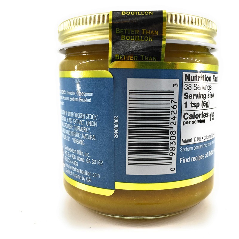 Better Than Bouillon, Bouillon Base Roasted Chicken Reduced Sodium Organic,