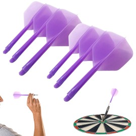 JYTDBCS Dart shafts and dart flights made of one piece, 6 stable, darts accessories (purple)