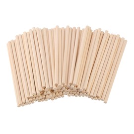 Wood Dowel Rods, 100 Pcs Polished Wooden Sticks Used for Crafting, Woodworking, Diy Architectural Model(5*150mm)
