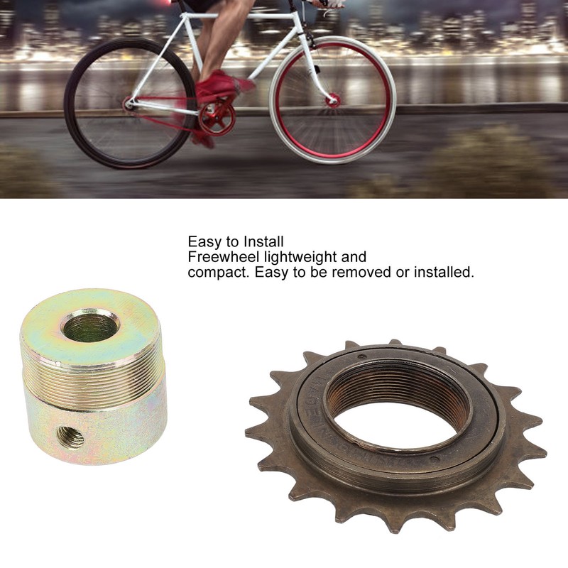 Single Speed Bike Freewheel 18T Threaded Bicycle Freewheel with 13mm