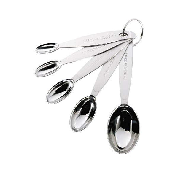 Cuisipro Stainless Steel Measuring Spoon Set Silver, Standard
