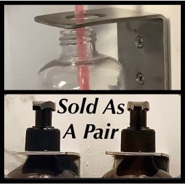 Handmade Soap Bottle Holder (Pair of Wall Mount Brackets 1-1/8 Inch Hole)