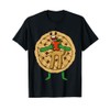 Cartoon Character Pie Design For Kids In Comic Style T-Shirt