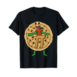 Cartoon Character Pie Design For Kids In Comic Style T-Shirt