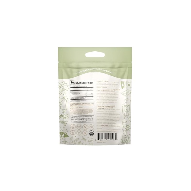 KOS Organic Ashwagandha Powder