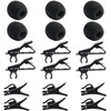 AUGSUN 18Pcs Lapel Microphone Clips Replacement Kit, 6Pcs Lavalier Mic