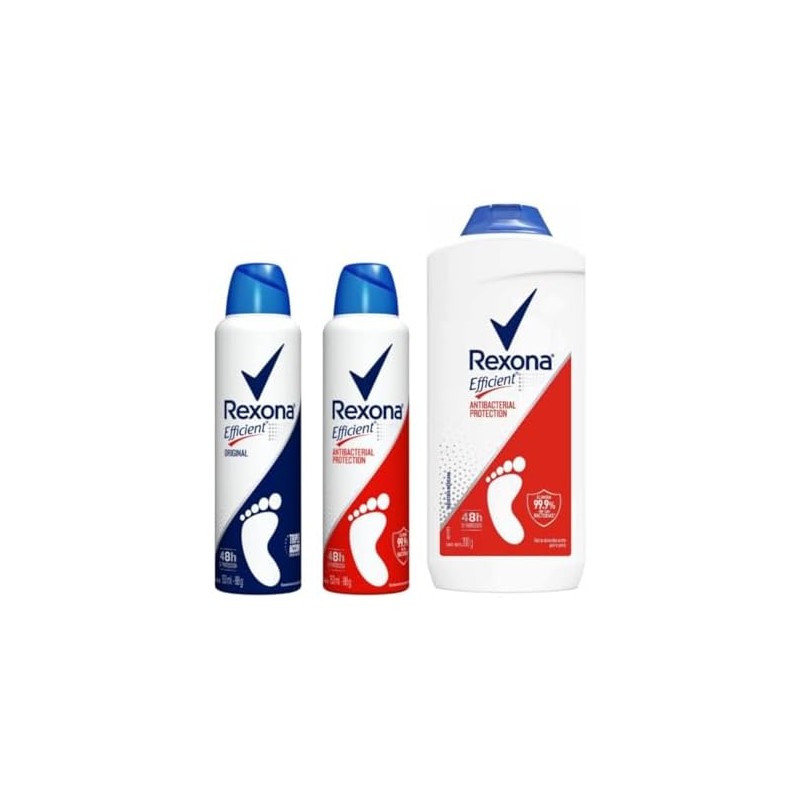 Kit 2 Desodorantes en Aerosol Rexona y + 1 Talco