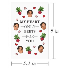 Gonzey Cute Pun Valentine's Day Card,Classic TV Show Greeting Cards - My Heart Only Beets For You