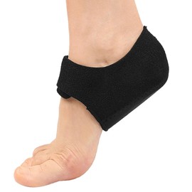 Plantar Fasciitis Supporter, Heel Supporter (Black, 1 Piece for Both Feets), Heel Pad, Heel Protection, Corneum Care, Heel Care, Unisex