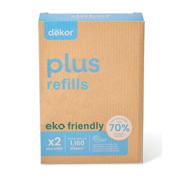 Diaper Dekor Plus Diaper Pail Refills | 2 Count Unscented