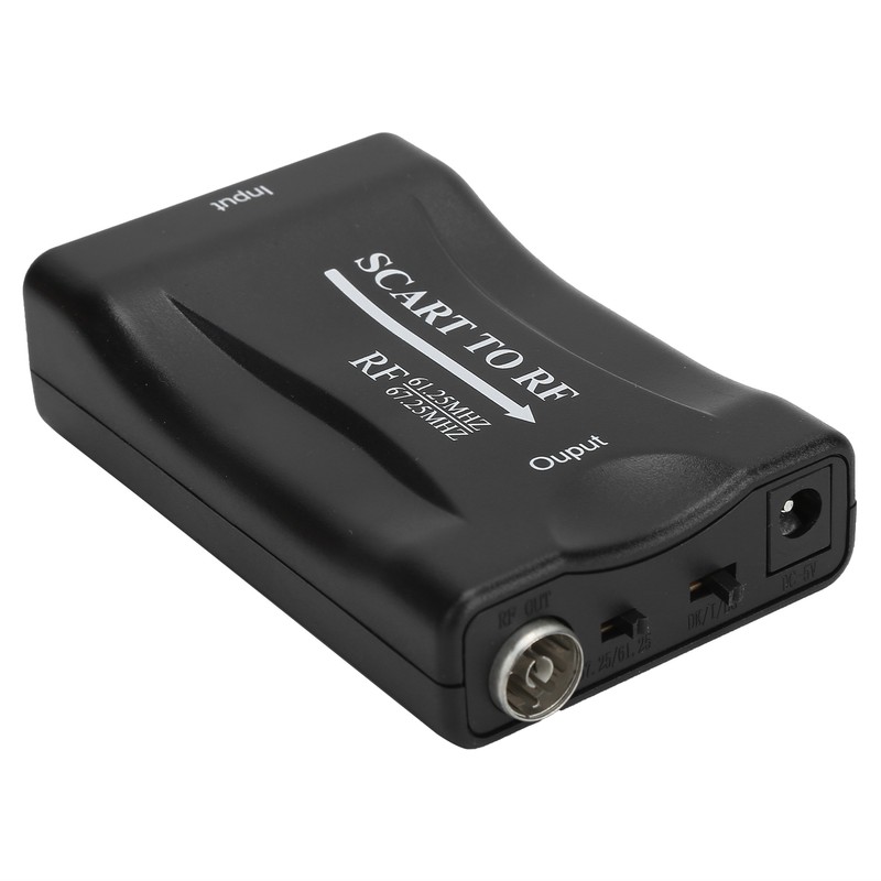 SCART to RF Converter Video Adapter RF 61.25mHz/ 67.25mHz Output