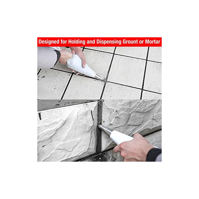 Goldblatt 4 Pieces Tile Grout Masonry Mortar Bag Set, Includes