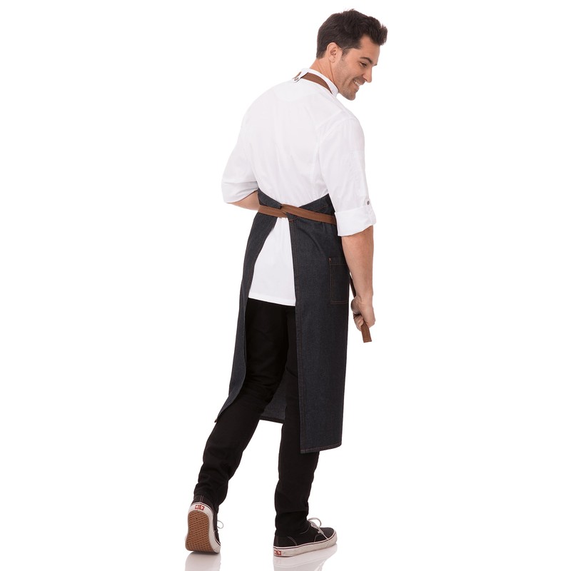 [Chef Works] シェフワークス メンフィス ラージシェフエプロン 【男女兼用】【カラー:インディゴブルー】