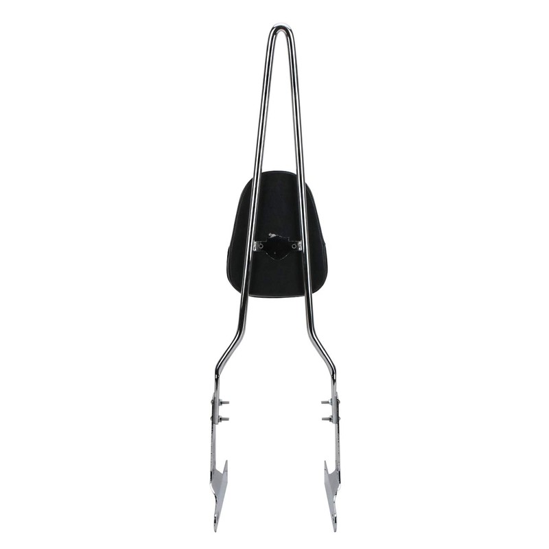 AUFER Detachable Chrome Passenger Backrest Sissy Bar With Backrest Pad