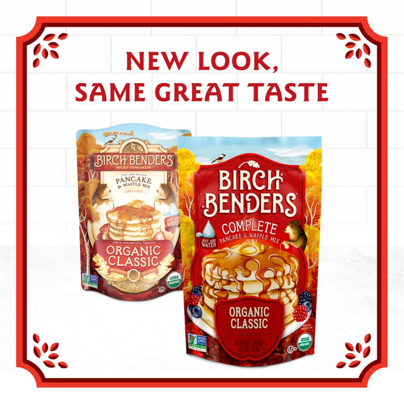 Birch Benders Organic Pancake and Waffle Mix, Classic Recipe, Whole