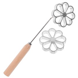 Molde Para BuñUelos Antiadherente De Aluminio Con Mango Ergonomico Ideal Para FreíR Y Cocinar 10.43X3.54X0.98Cm FáCil De Limpiar Y Usar En Casa