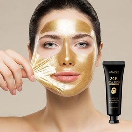 24K Gold & Snail Mucin Peel Off Face Mask - Blackhead Remover Mask for Deep Cleansing, Tighten Pores, Brighten Skin | Niacinamide & Ginseng Extract | Sensitive Skin Safe