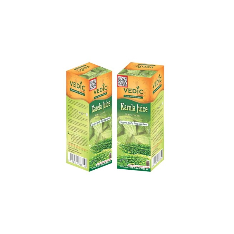 Vedic Juice Bitter Gourd (Karela) Juices | 33.8 floz (1000