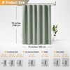 BTTN 78 Inch Long Shower Curtain, Linen Textured Thick Weighted