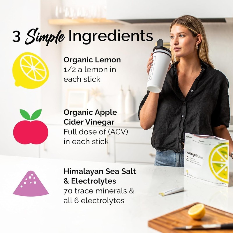 ROUTINE Morning Daily Hydration | Electrolyte Powder Packets with Apple