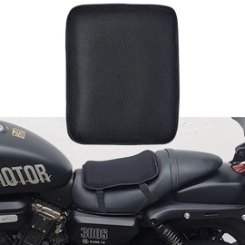 CERITORN Motorcycle Gel Seat Cushion, 3D Honeycomb Shock-Absorbing, Hollow and Breathable, Hel Material is Compressive, Non-Breaking, Non-Hardening, Soft and Comfortable (Small Rectangular Style)