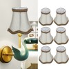 6Pcs Desktop Table Lamp Cover Fabric Lampshade Accessory for E14