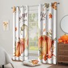 Djoymock Fall Thanksgiving White Blackout Curtains Drapes for Living Room
