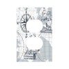 Spshian Outlet Covers Nautical Sailboat Modern Compass Sketch Ship 1