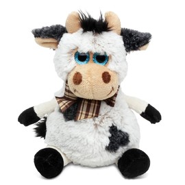 Puzzled DolliBu Plush Cow Stuffed Animal - Soft Plush Huggable Big Eyes Cow, Adorable Playtime Ranch Cow Plush Toy, Cute Farm Life Cuddle Gift for Kids & Adults - 7 Inch