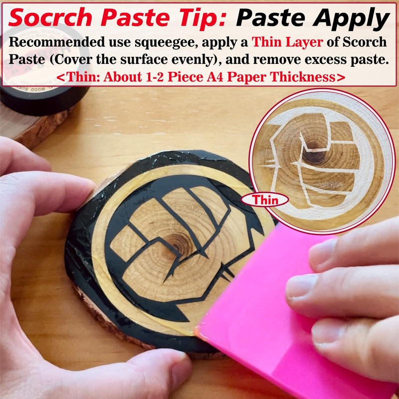 Scorch Paste - Wood Burning Paste, Wood Burning Gel for